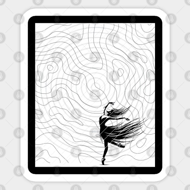 Ballet Dancer - the minimalist Sticker by dushkuai